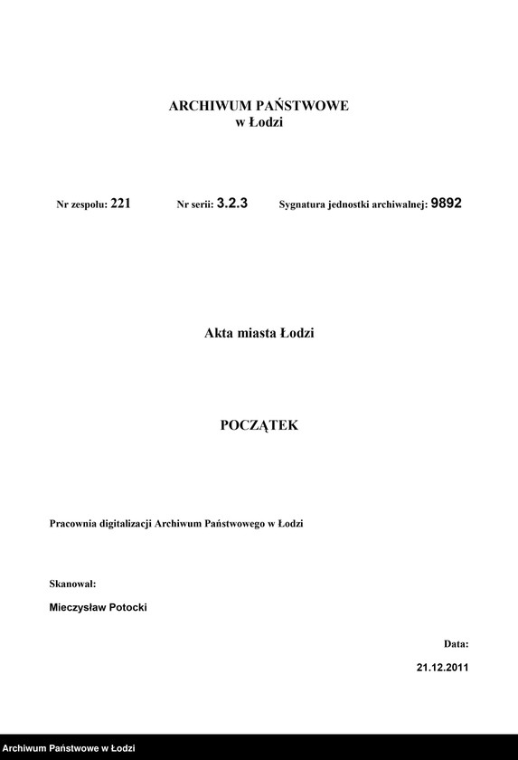 Obraz 4 z jednostki "Księga ludności stałej Łódź - cyrkuł I nr 73-120"