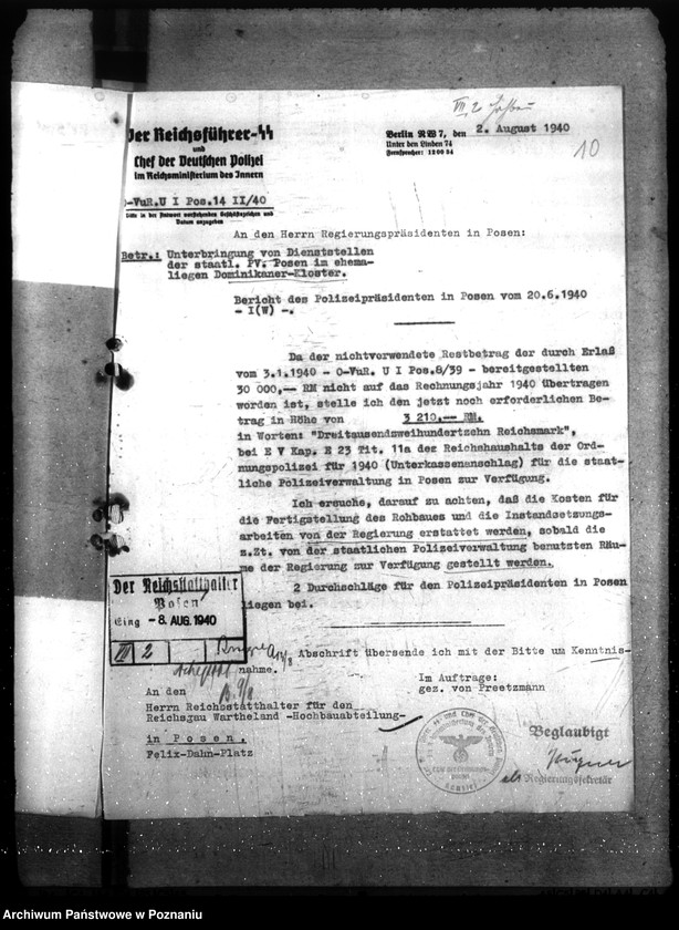 Obraz 14 z jednostki "Polizeidienststelle Dominikanerkloster, Posen"