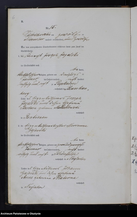 image.from.unit.number "Heiraths-Haupt-Register Nr 9,14,15,16/1912, 1-14/1913, 1-9/1914, 1-4/1916, 1-14/1917, 1-16/1918, 1-20,20-43/1919, 2/1920"