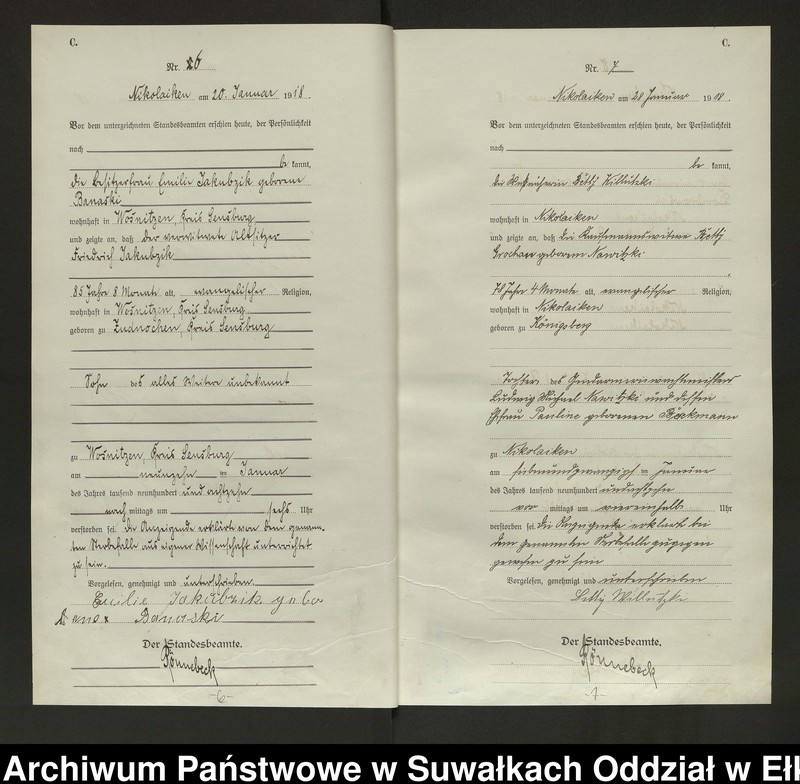 image.from.unit.number "Sterbe=Haupt=Register des Königlichen Preussischen Standes-Amtes Nikolaiken Kreis Sensburg"