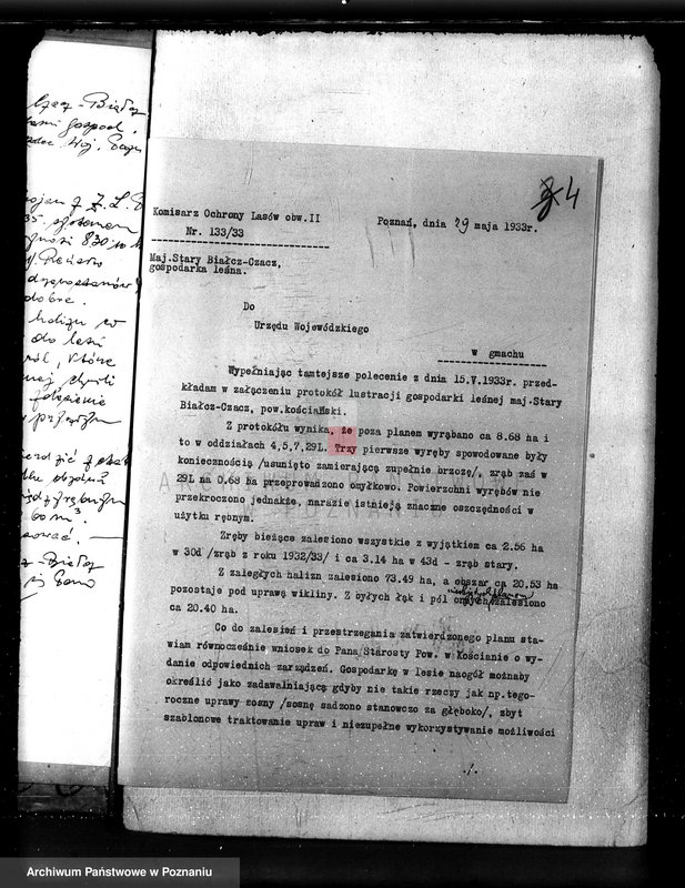 Obraz 8 z jednostki "Nadzór nad gospodarką w lasach majętności Czacz-Białcz powiat kościański"