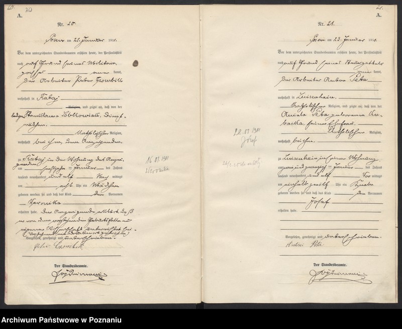 Obraz 13 z jednostki "Księga miejscowa urodzeń [Rejestr główny urodzeń]"