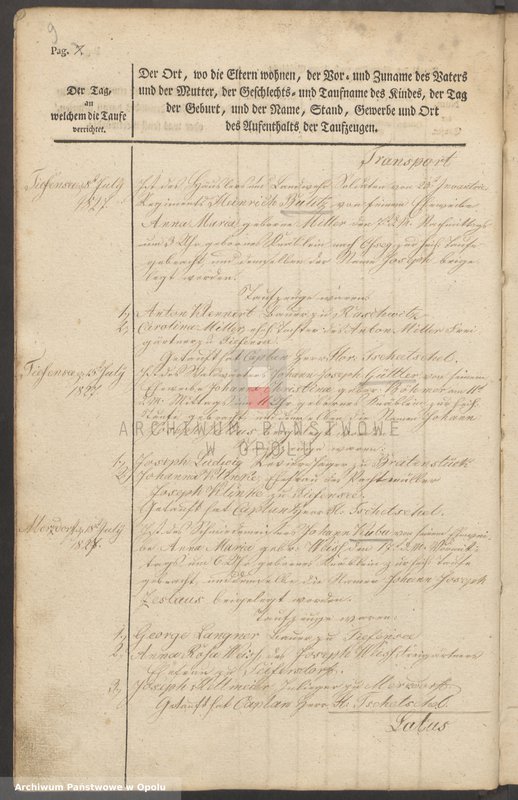 Obraz 13 z jednostki "Taufbuch Märzdorf 1827-51 [kościół filialny w Żelaznej parafii rzymskokatolickiej w Lipowej]"