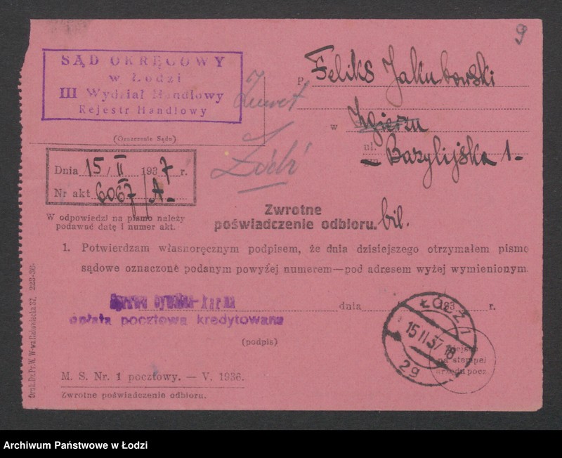 Obraz 11 z jednostki "Feliks Jakubowski – piekarnia"