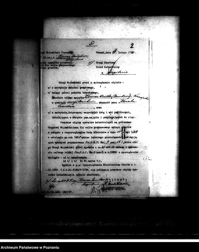 Obraz 6 z jednostki "Majątek Krusza Wielka powiatu mogileńskiego przymusowy wykup /prace pomiarowe/"