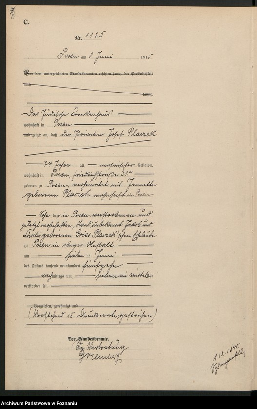 Obraz 10 z jednostki "Księga miejscowa zgonów tom III [Rejestr główny zgonów]"