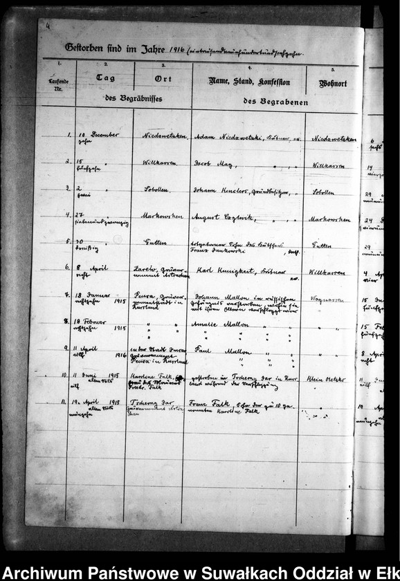image.from.unit.number "Verzeichnis der Gesterbenen in der Parochie Wielitzken vom Jahre 1916-1944"