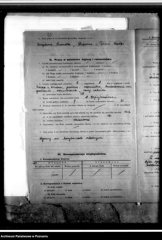 Obraz 15 z jednostki "Sprawozdania z działalności i korespondencja w sprawach organizacyjno-personalnych"