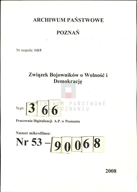 Obraz 1 z jednostki "Relacje i wspomnienia dotyczące powstania wielkopolskiego na terenie Kórnika - Bnina, powiat Śrem, województwo poznańskie."