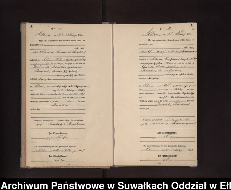 image.from.unit.number "Geburts-Neben-Register des Preussischen Standes-Amtes Rhein Kreis Loetzen"
