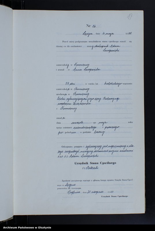 image.from.unit.number "Księga zgonów Nr 1 - 44,1 - 55,1 - 41,1 - 60,1 - 44,1 - 40 i 1 - 47 /brak 1885 - 1886,1888 i 1890/ /przepisana w języku polskim z oryginału niemieckiego w dniach 11.08.-9.09.1950/"