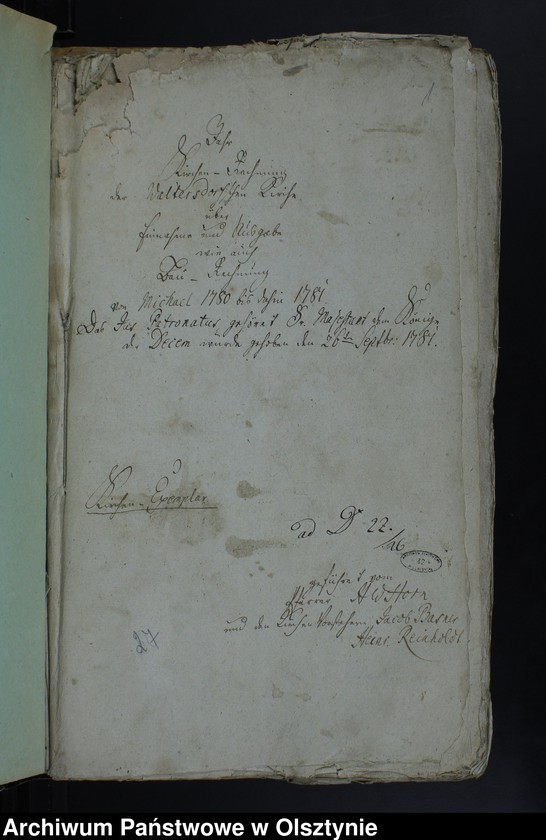 image.from.unit.number "Jahr Kirchen Rechnung der Waltersdorfschen Kirche aller Einnahme und Ausgabe wie auch Bau-Rechnung"