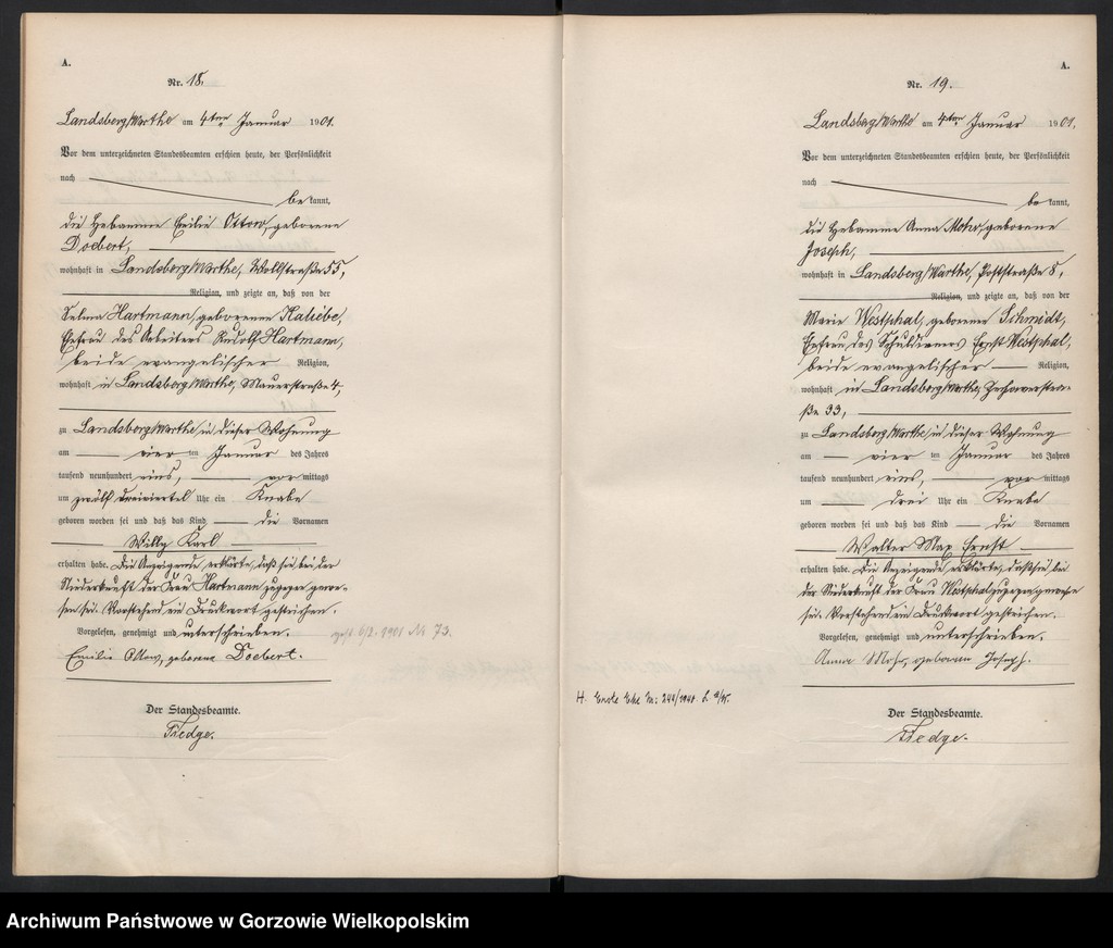 Obraz 12 z jednostki "Geburts Register"