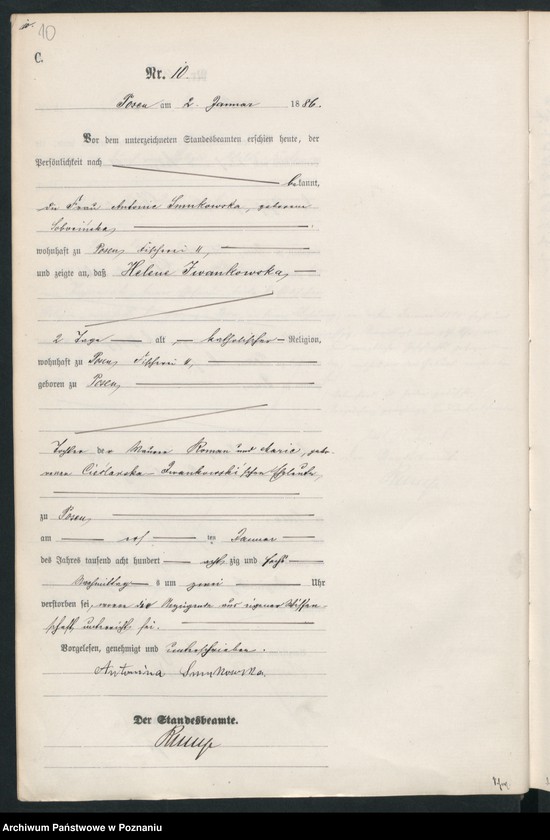 Obraz 13 z jednostki "Księga zgonów t. I"