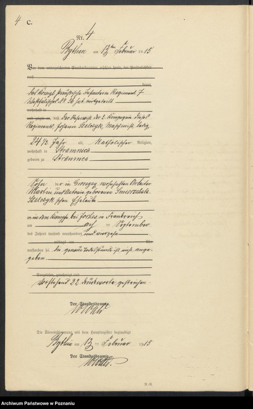 Obraz 6 z jednostki "Sterbe-Neben-Register"