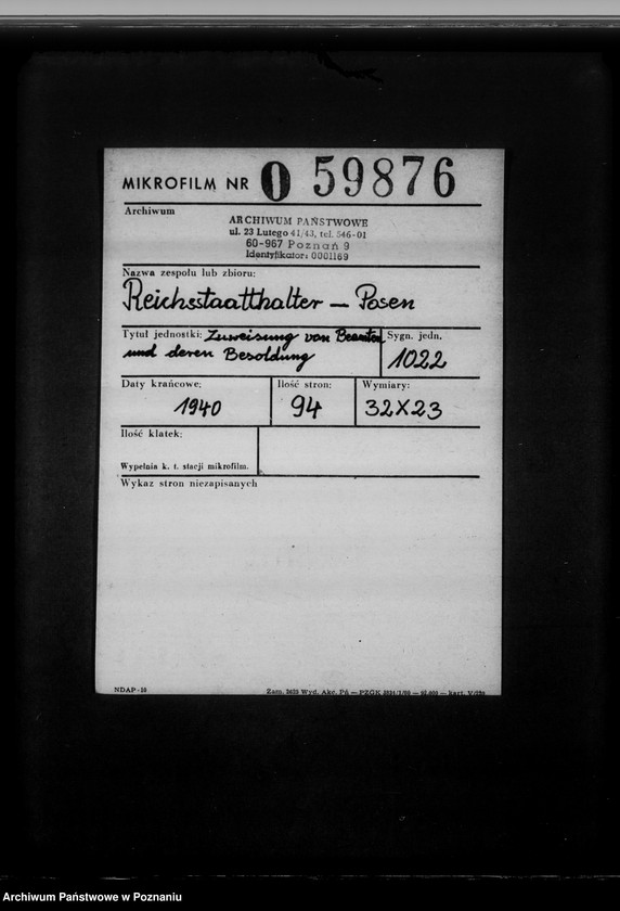 Obraz 2 z jednostki "Zuweisung von Beamten und deren Besoldung"