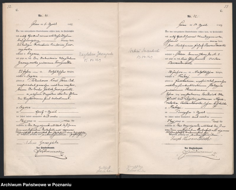 Obraz 19 z jednostki "Księga miejscowa zgonów [Rejestr główny zgonów]"