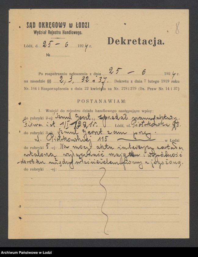 Obraz 10 z jednostki "Szmul Gerszt- sprzedaż manufaktury"