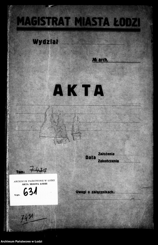 Obraz 2 z jednostki "Akta w przedmiocie kontroli ludności stałej"