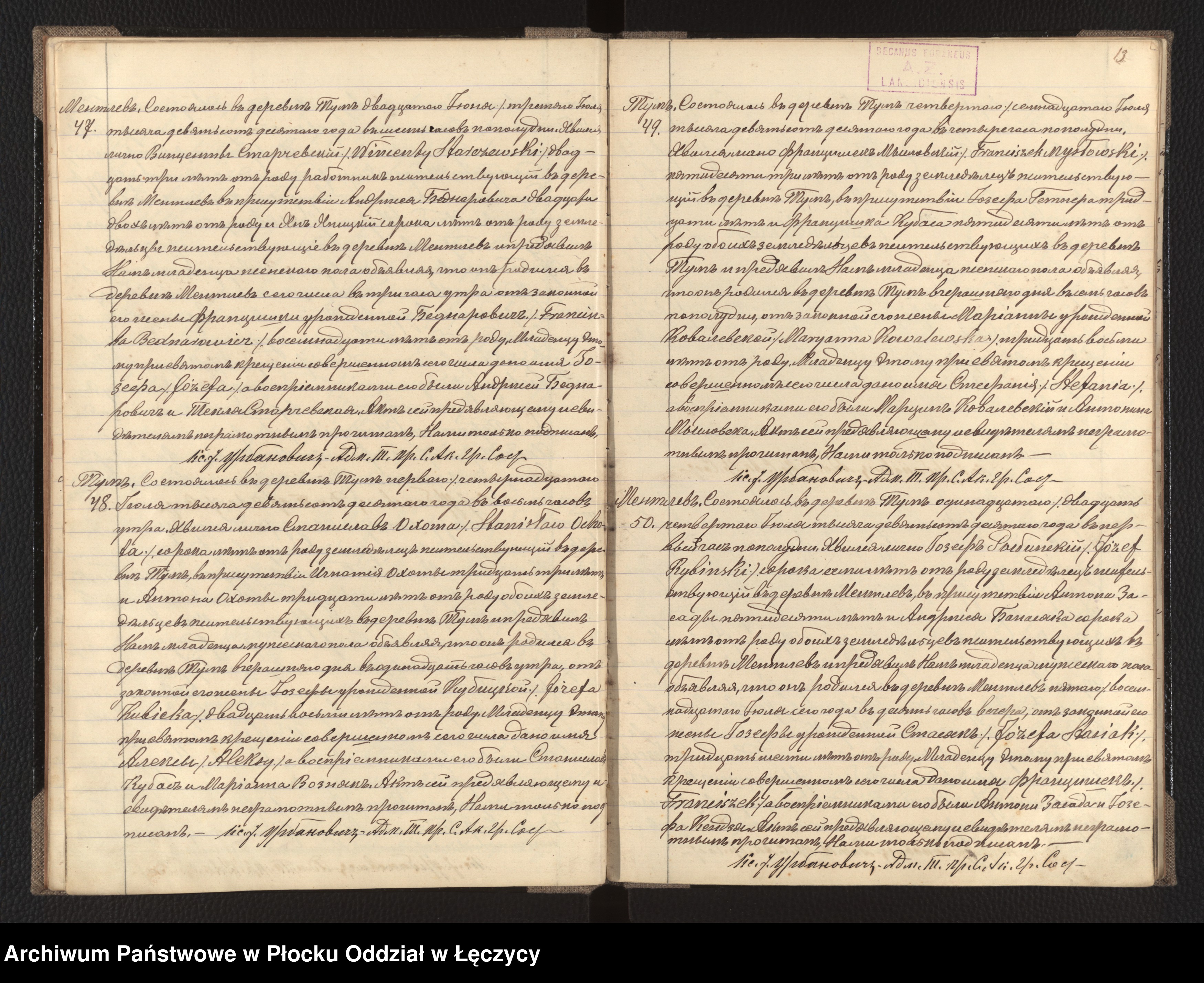 Skan z jednostki: Akta urodzeń. Akta małżeństw. Akta zgonów 