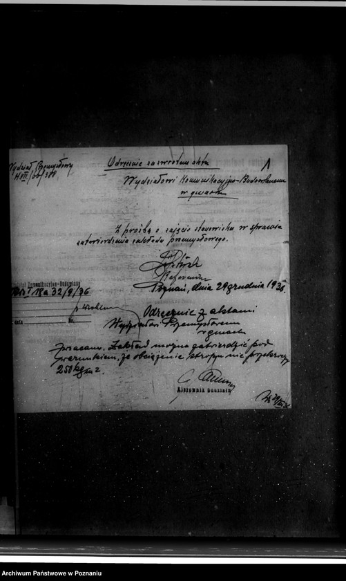 Obraz 5 z jednostki "Zatwierdzenie zakładu przemysłowego /śrutownika/ J. Schultza we Wrześni"