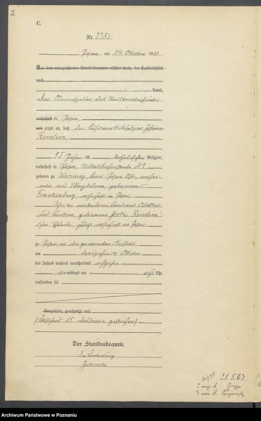 Obraz 4 z jednostki "Księga miejscowa zgonów tom VI [Rejestr główny zgonów]"