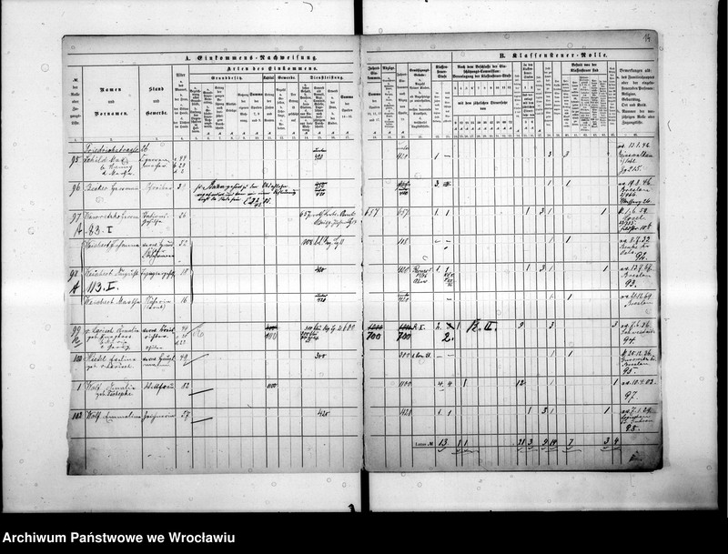 image.from.unit.number "Klassensteuerrolle nebst Eikommens - Nachweisung"