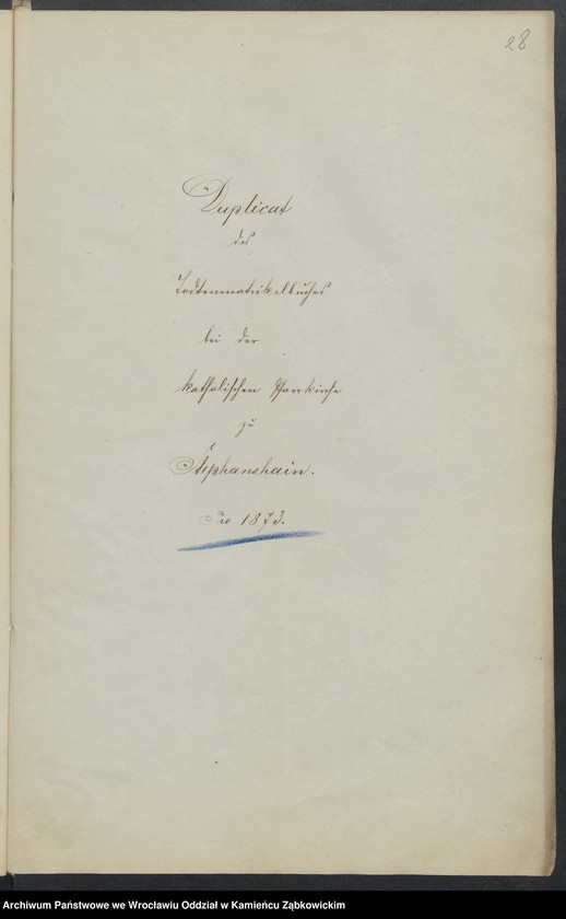 image.from.unit.number "Amtsgericht Schweidnitz Duplicate der Kirchenbücher der katholische Kirche zu Weizenrodau"