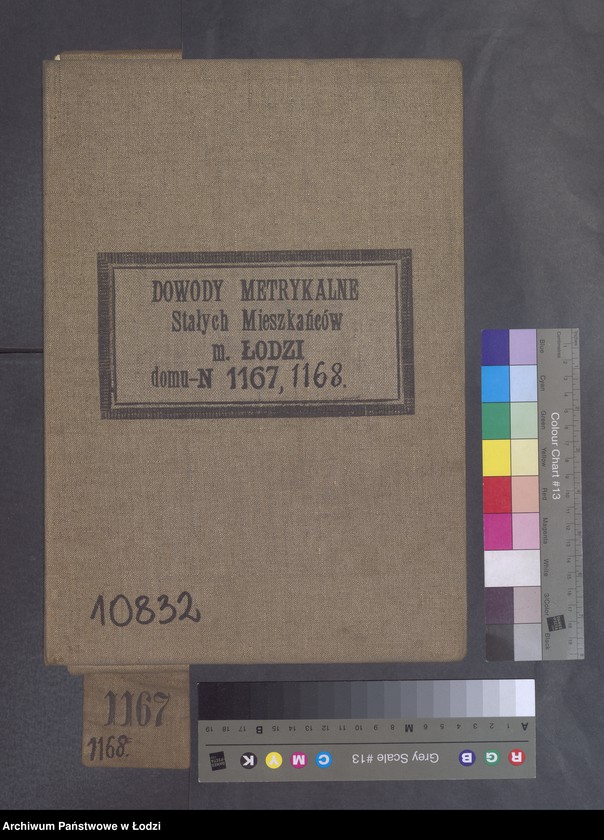Obraz 2 z jednostki "Dowody metrykalne stałych mieszkańców m. Łodzi nr domu 1167-1168"