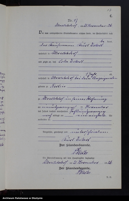 image.from.unit.number "Sterbe-Neben-Register Nr 1 - 18 [ Księga zgonów - wtóropis ]"