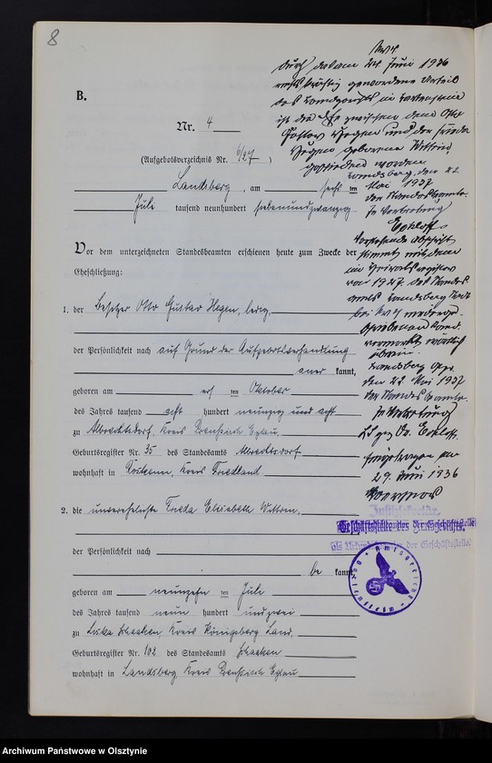 image.from.unit.number "Heiraths-Neben-Register Nr 1 - 9 [ Księga małżeństw- wtóropis ]"