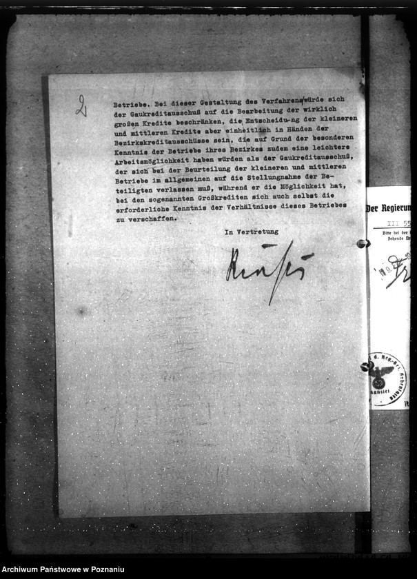 Obraz 6 z jednostki "Erweiterung der Zuständigkeit der Bezirkskreditausschässe. Verzug bei Tilgungs - und Zinszahlungen"