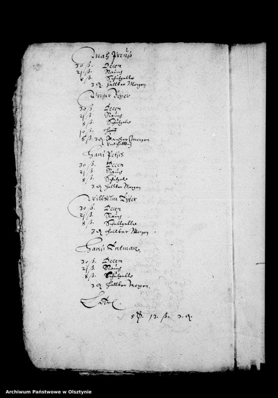 image.from.unit.number "Kirchen-Rechnung der Stadt Deutsch Eylau"