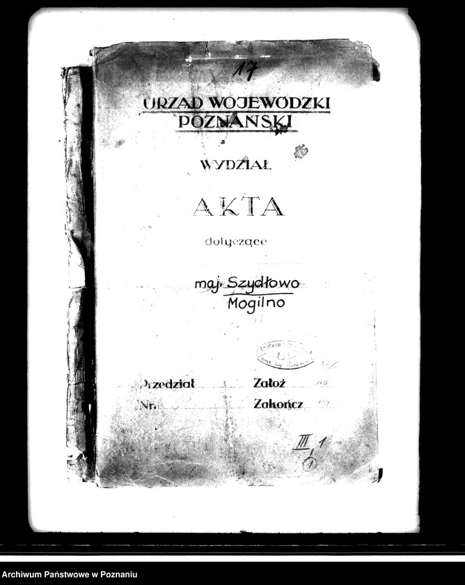 Obraz 4 z jednostki "Majątek Szydłowo powiatu mogileńskiego /operat pomiarowo-szacunkowy/"