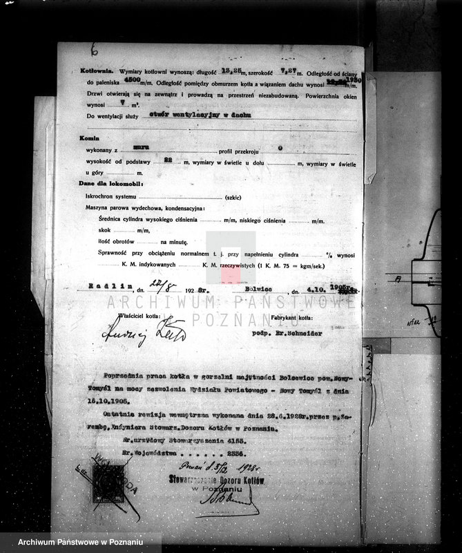 Obraz 10 z jednostki "Majętność Radlin pow. jarociński nr fabr kotła 33, nr woj. kotła 2336"