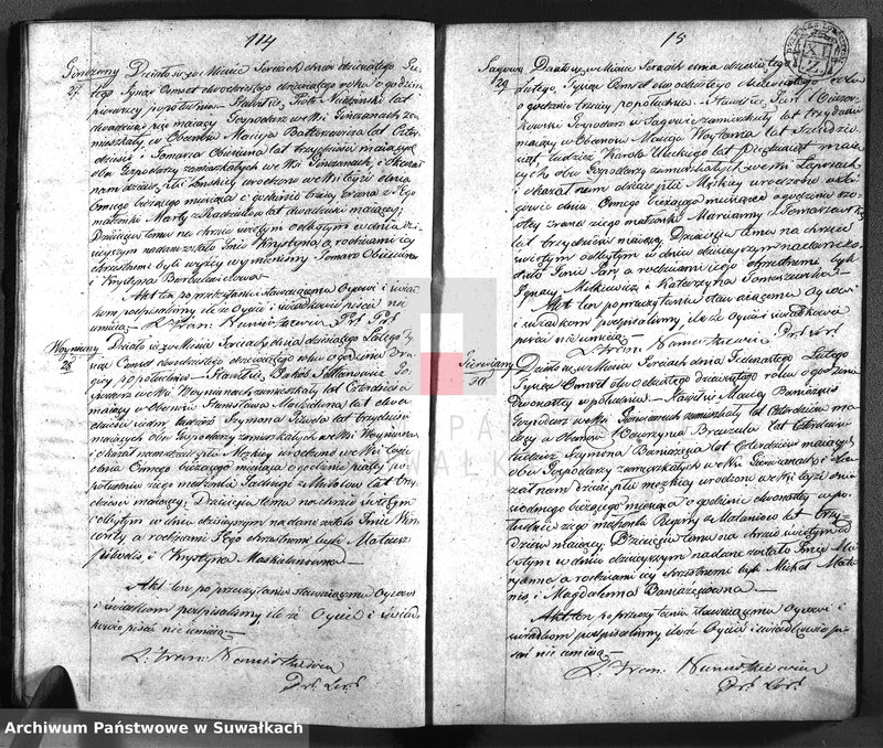 image.from.unit.number "Akta czyli duplikat urodzonych, zaślubionych i umarłych z roku 1829 parafii sereyskiey"