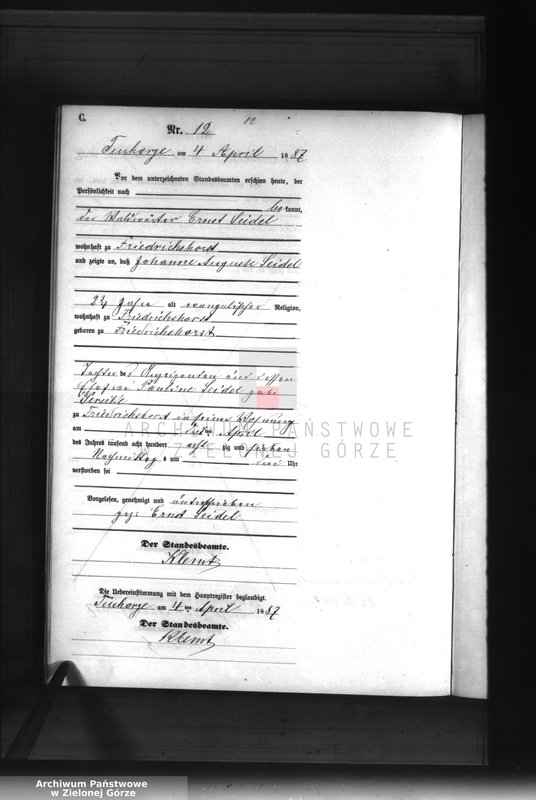 Obraz 15 z jednostki "Sterbe-Neben-Register"