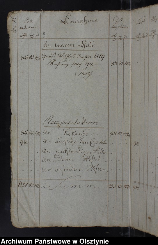 image.from.unit.number "Jahr Kirchen Rechnung der Silberbachschen Kirche aller Einnahme und Ausgabe wie auch Bau-Rechnung"