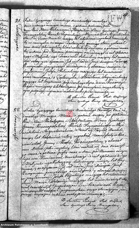image.from.unit.number "Akta Urodzonych Gminy Krasnopolskiey Powiatu Seyneńskiego R-ku 1824 dnia 1 Stycznia .Województwo Augstowskie."