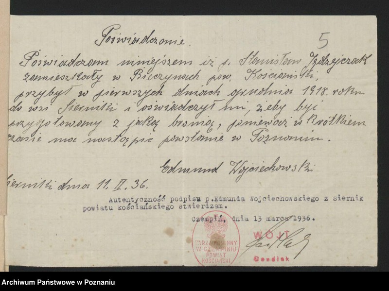 Obraz 7 z jednostki "Czempiń, powiat Kościan akta koła."