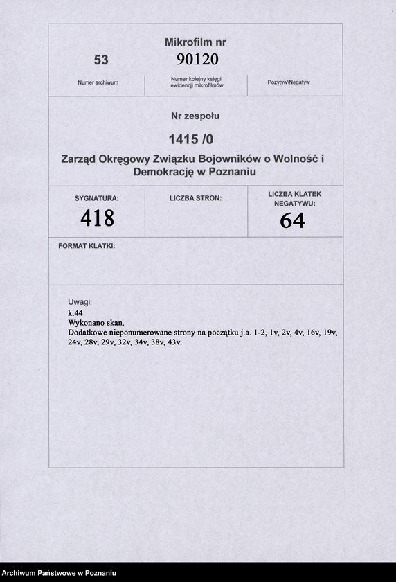 Obraz 5 z jednostki "Życiorysy powstańców wielkopolskich: I."