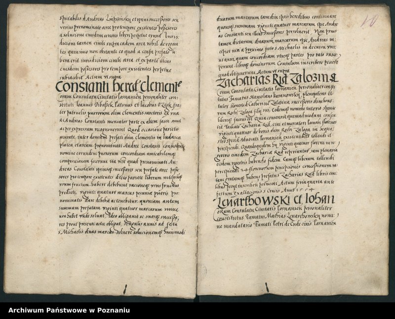 Obraz 12 z jednostki "Liber actorum civilium Posnaniensium incipitur ab feria tertia ante festum s.Mathei evangeliste anni domini 1554 usque ad annum 1556 ... sub B.W. notario."
