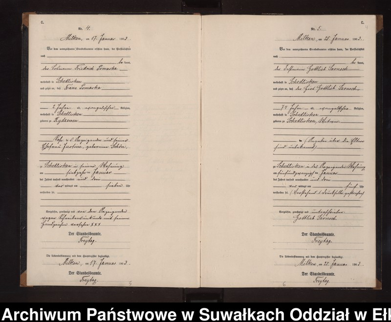 image.from.unit.number "Sterbe-Neben-Register des Preussischen Standes-Amtes Stasswinnen Kreis Lötzen"