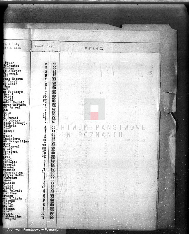 Obraz 14 z jednostki "/Spis właścicieli lasów z terenu powiatu czarnkowskiego"