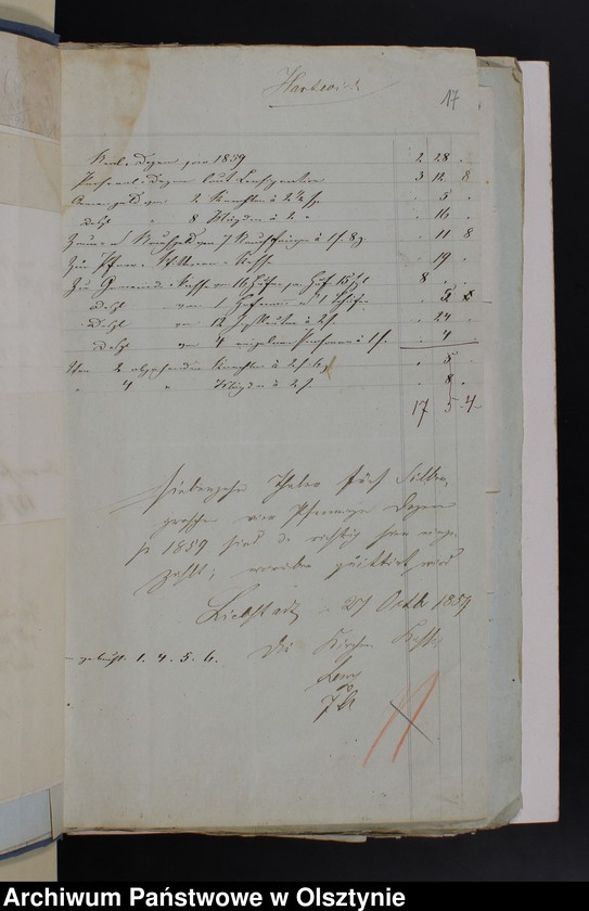 image.from.unit.number "Beläge pro 1859/60 von Geld Rechnung Silberbach"