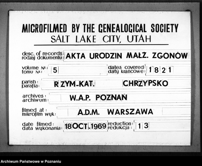 Obraz 1 z jednostki "Duplikat baptisatorum, copulatorum u. mortuorum"