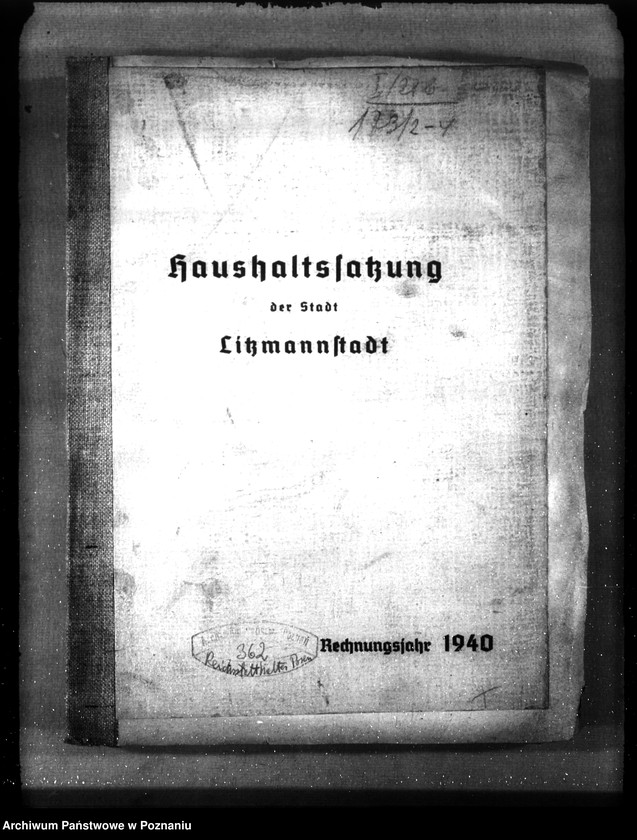 Obraz 4 z jednostki "Haushaltssatzung der Stadt Litzmannstadt (Łódź)"