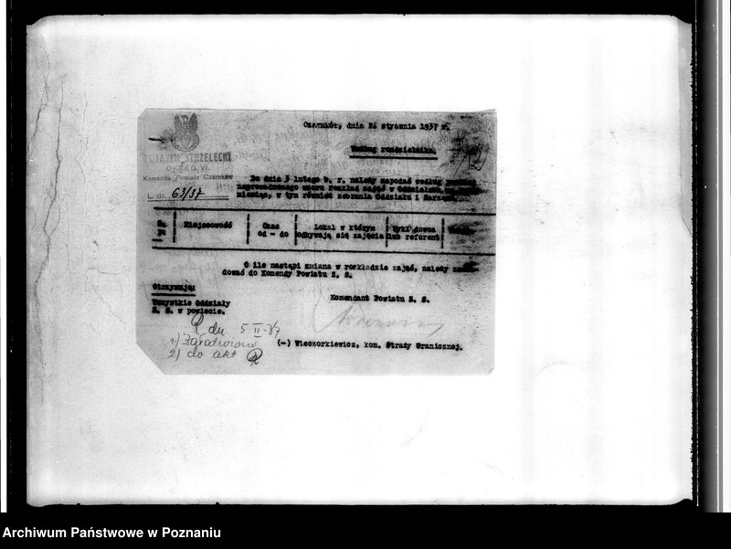 Obraz 17 z jednostki "Korespondencja Związku Strzeleckiego - sprawozdania z wycieczek i zawodów strzeleckich, sprawozdania z działalności"