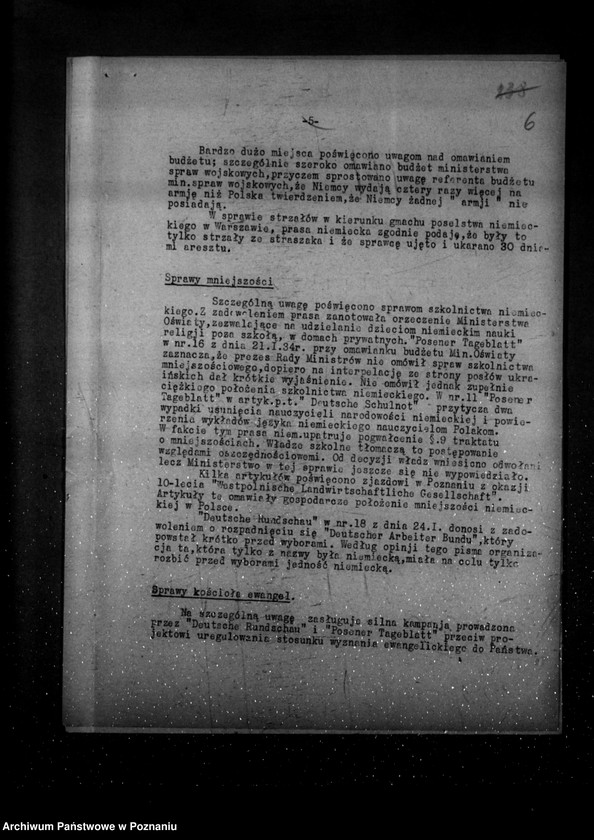 Obraz 10 z jednostki "Sprawozdania z życia mniejszości narodowych za miesiące styczeń-marzec 1934 r."