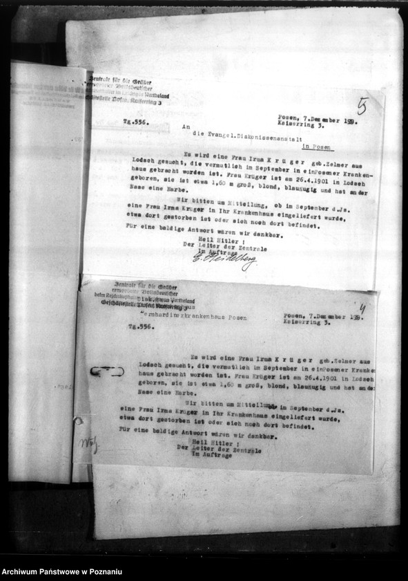 Obraz 8 z jednostki "Irma Krüger, geb. Zelmer, aus Litzmannstadt (Łódź)"